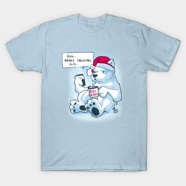 Christmas Bear T-Shirt by MBGraphiX